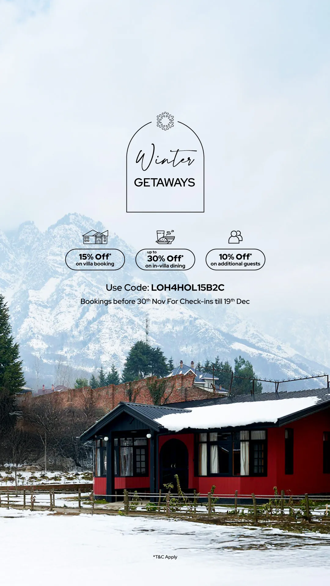 The Red Cottage at Zaznar | Winter Getaways