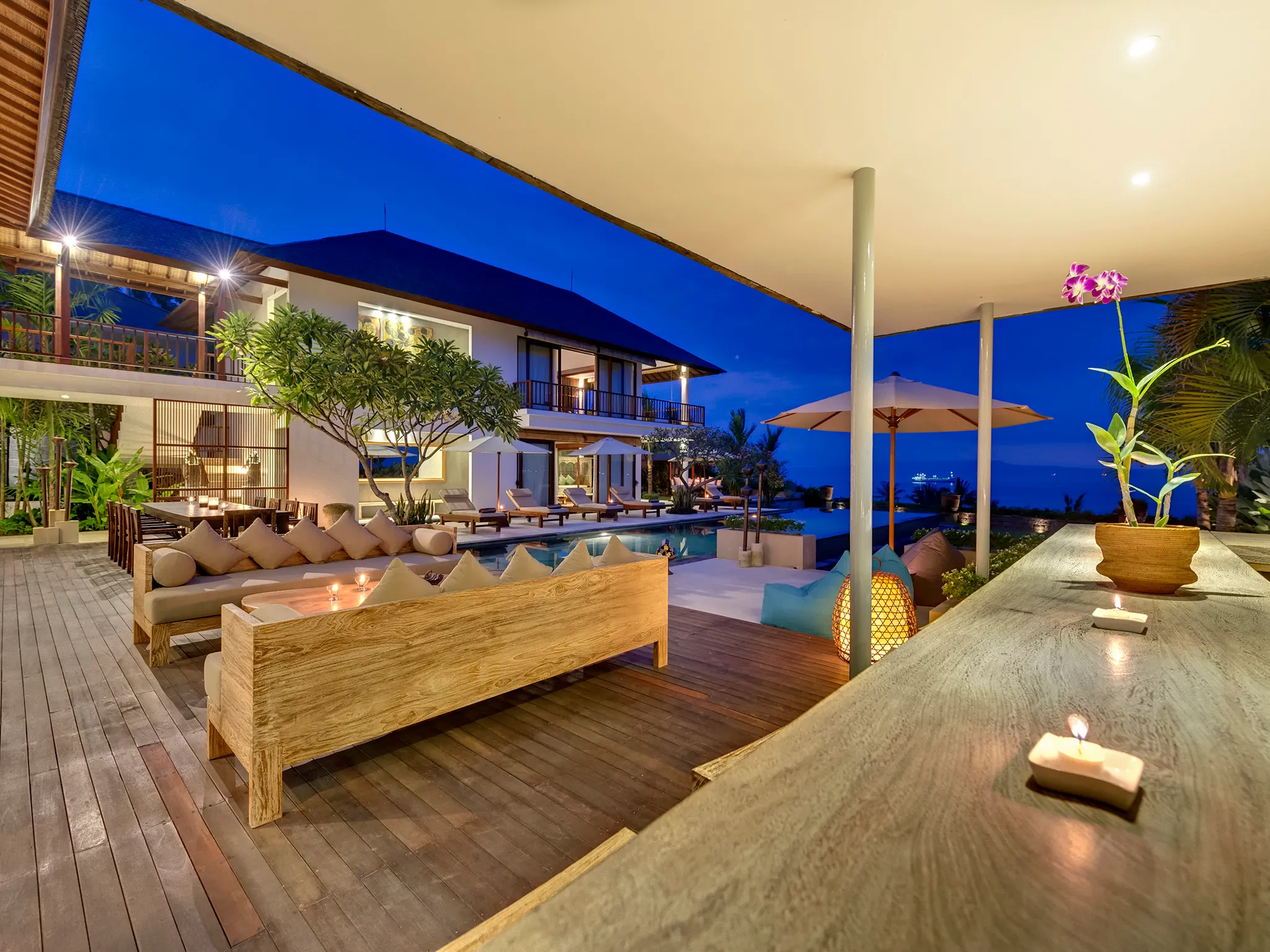 Villa Asada - View from bar area