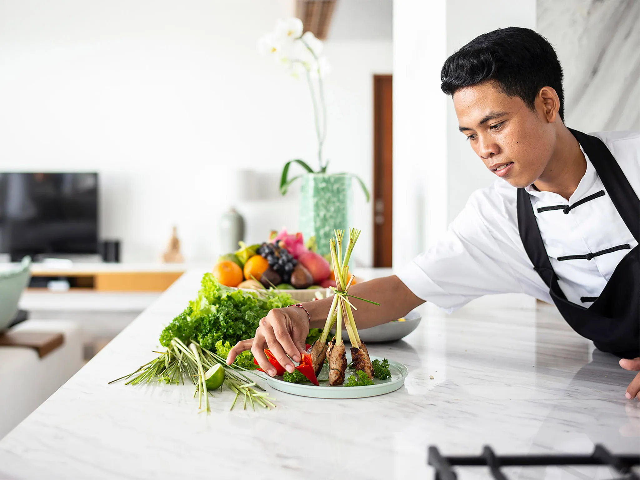 Villa Indrani - Chef in action