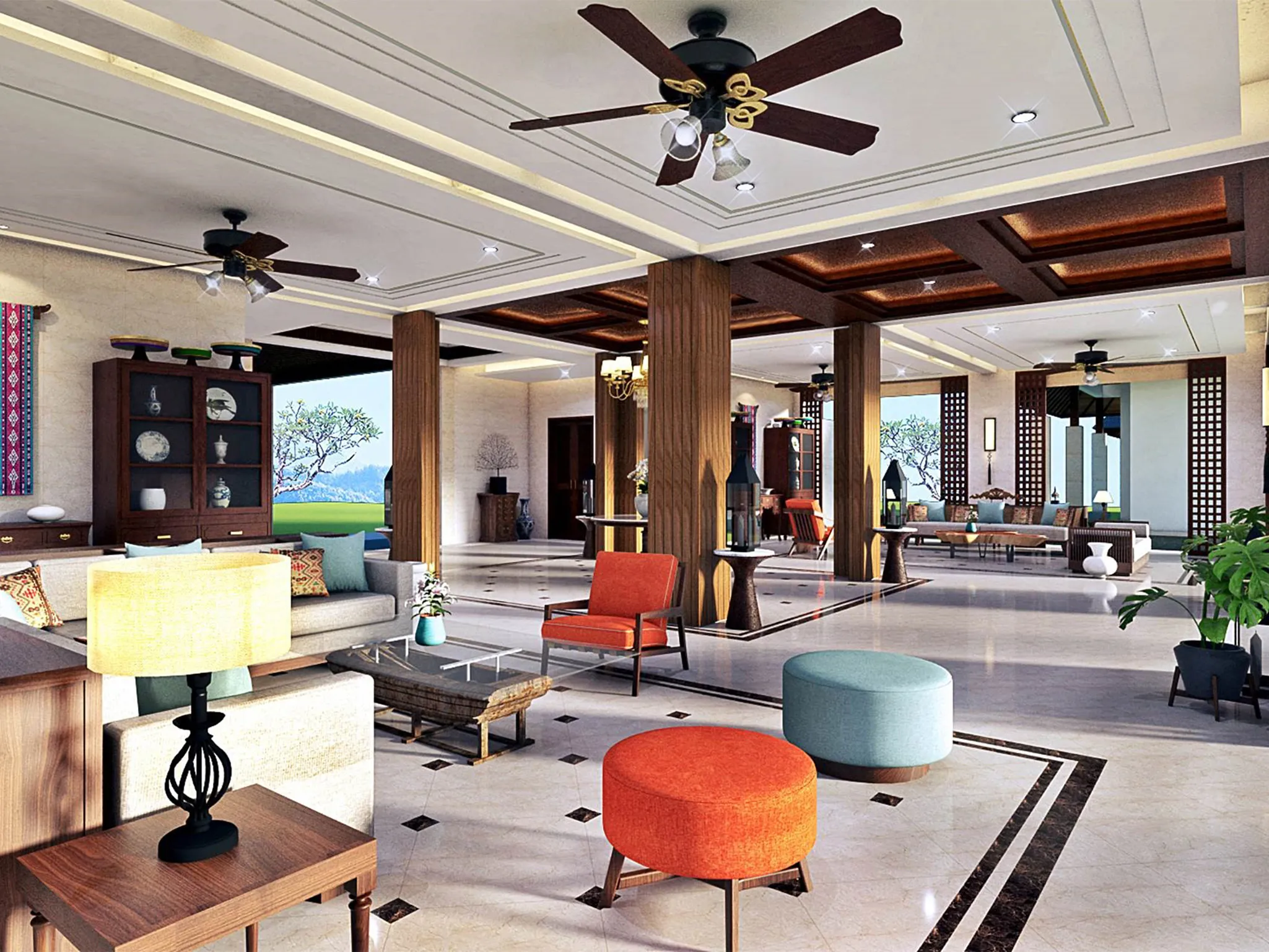 Villa Kailasha - Living area design