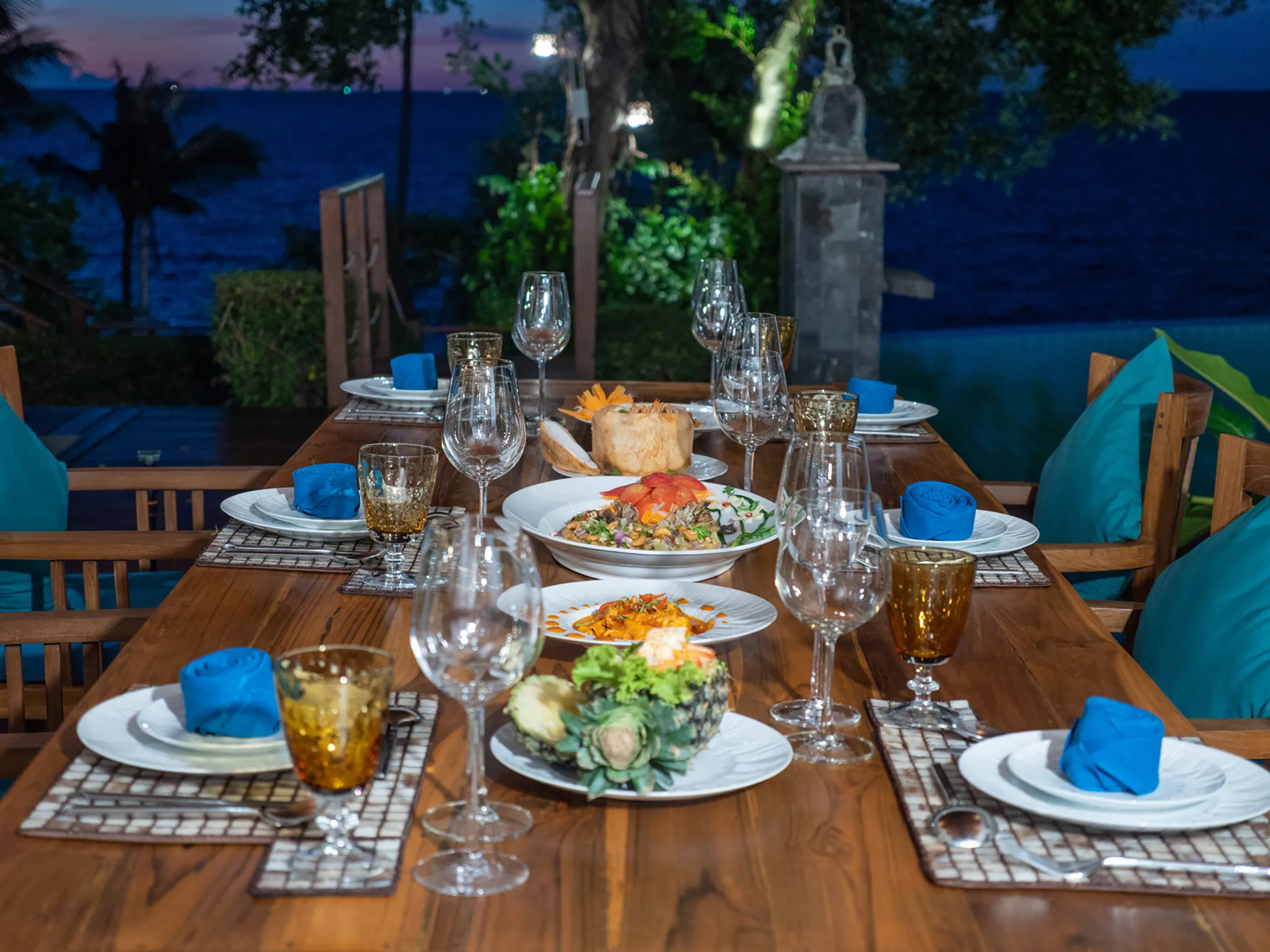 Villa Riva - Dinner setup
