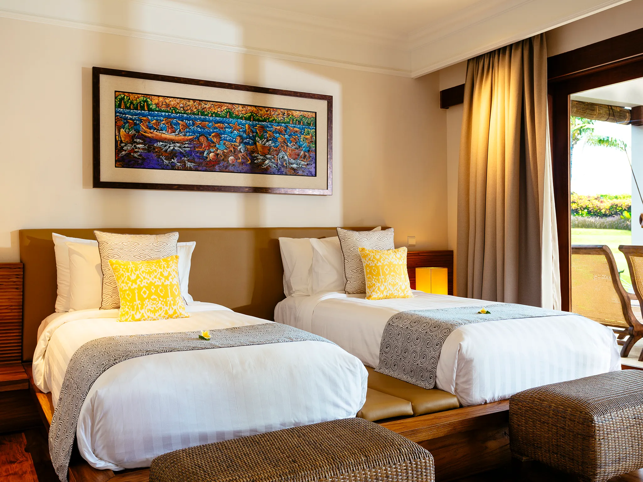 Villa Semarapura - Bedroom four twin beds
