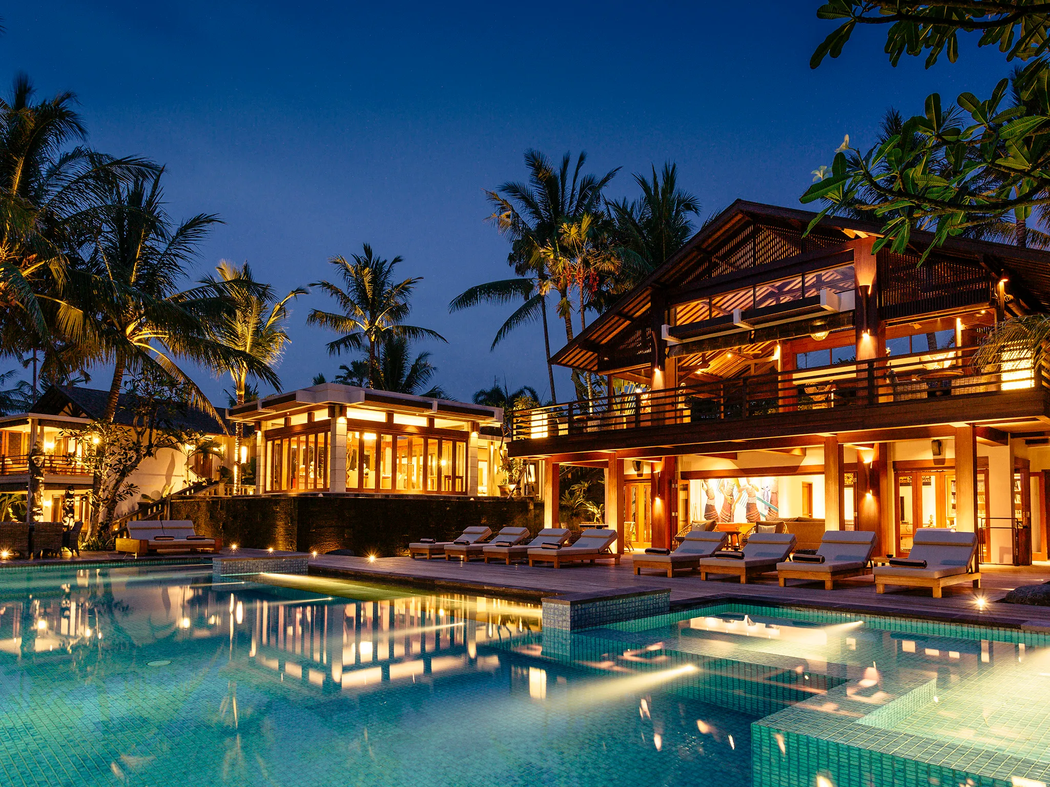 Villa Semarapura - The villa at night