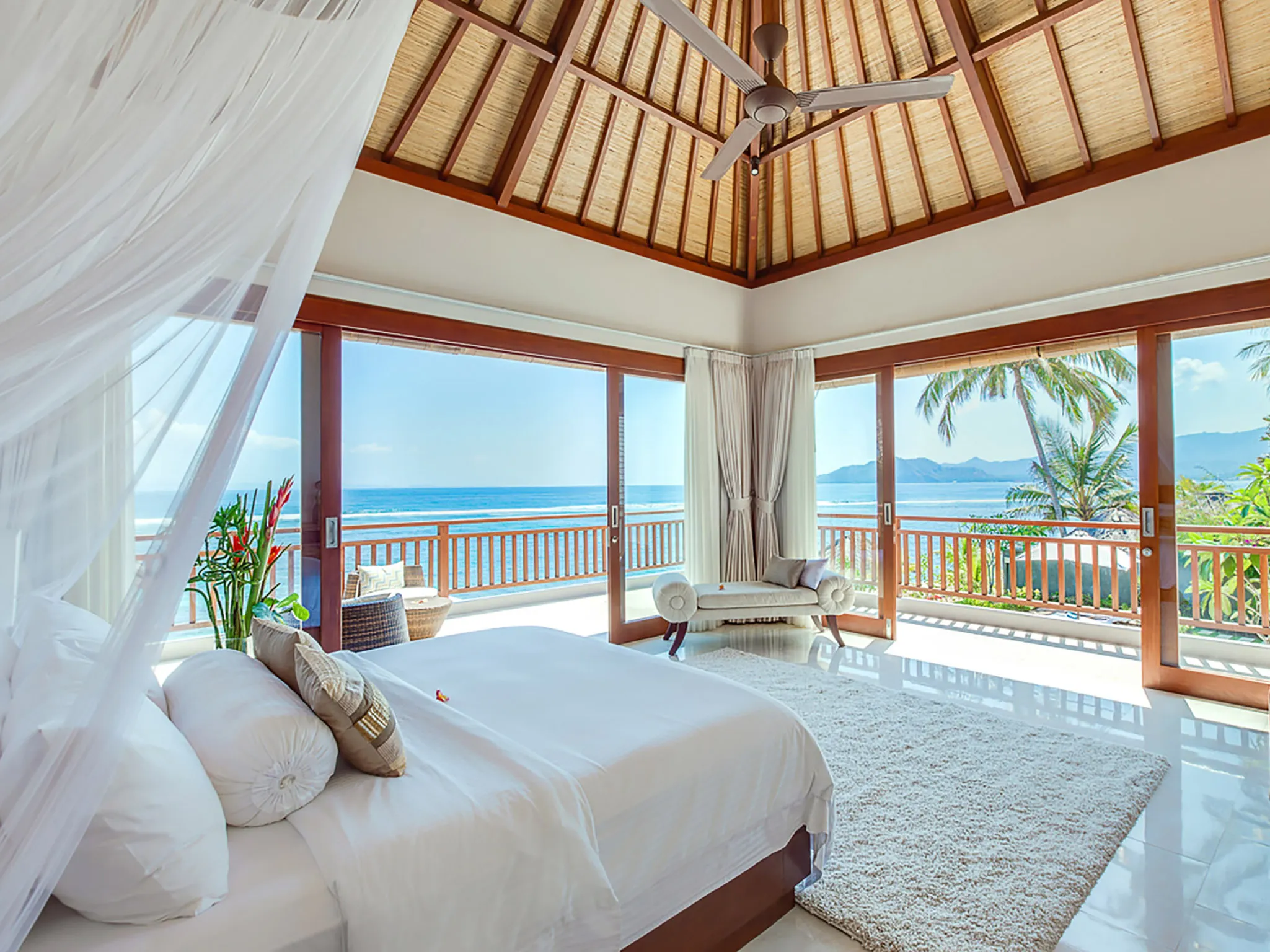 Villa Tirta Nila - Views from oceanfront master bedroom
