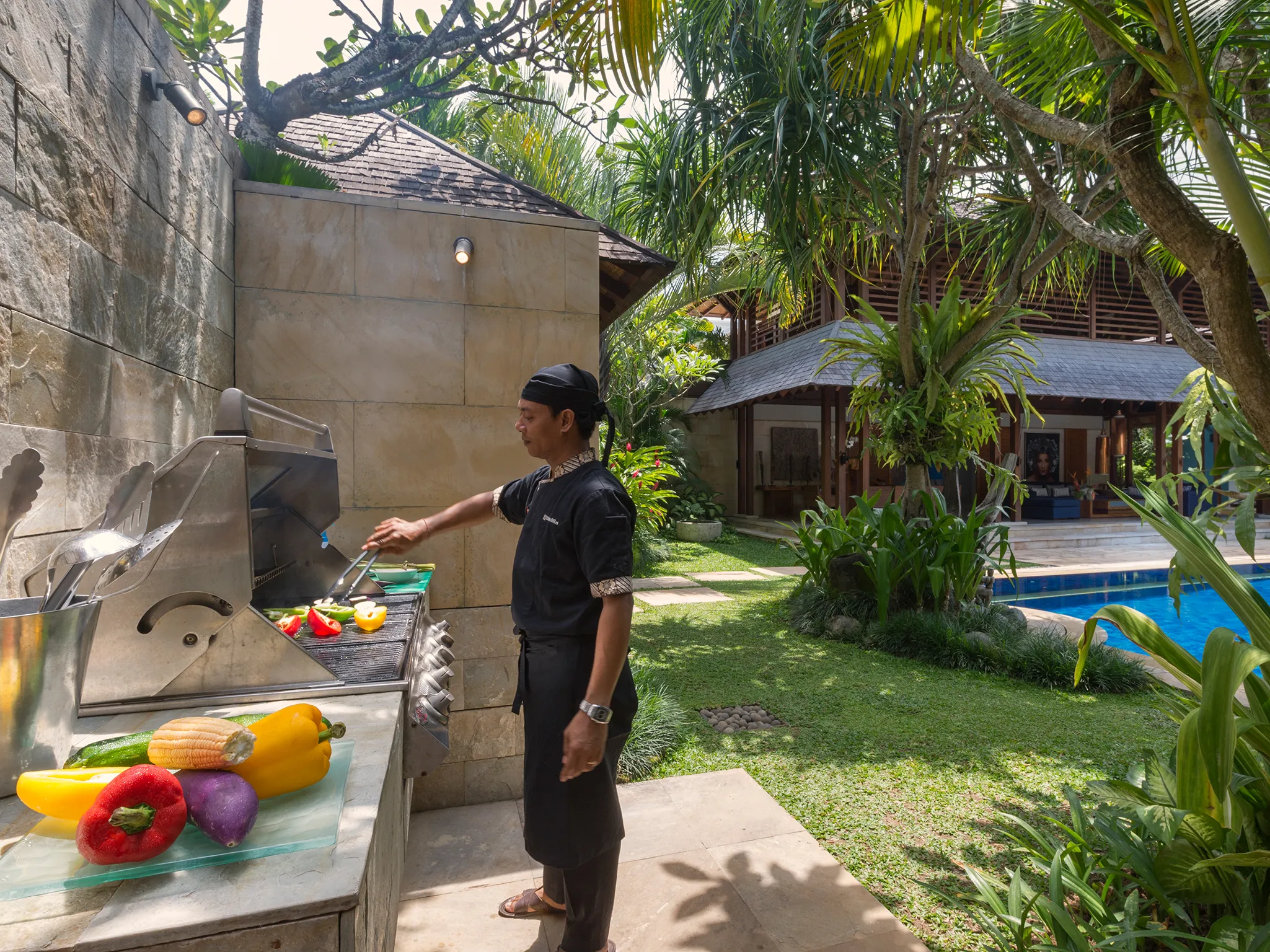 Villa Windu Sari - The BBQ at the villa with your own private chef