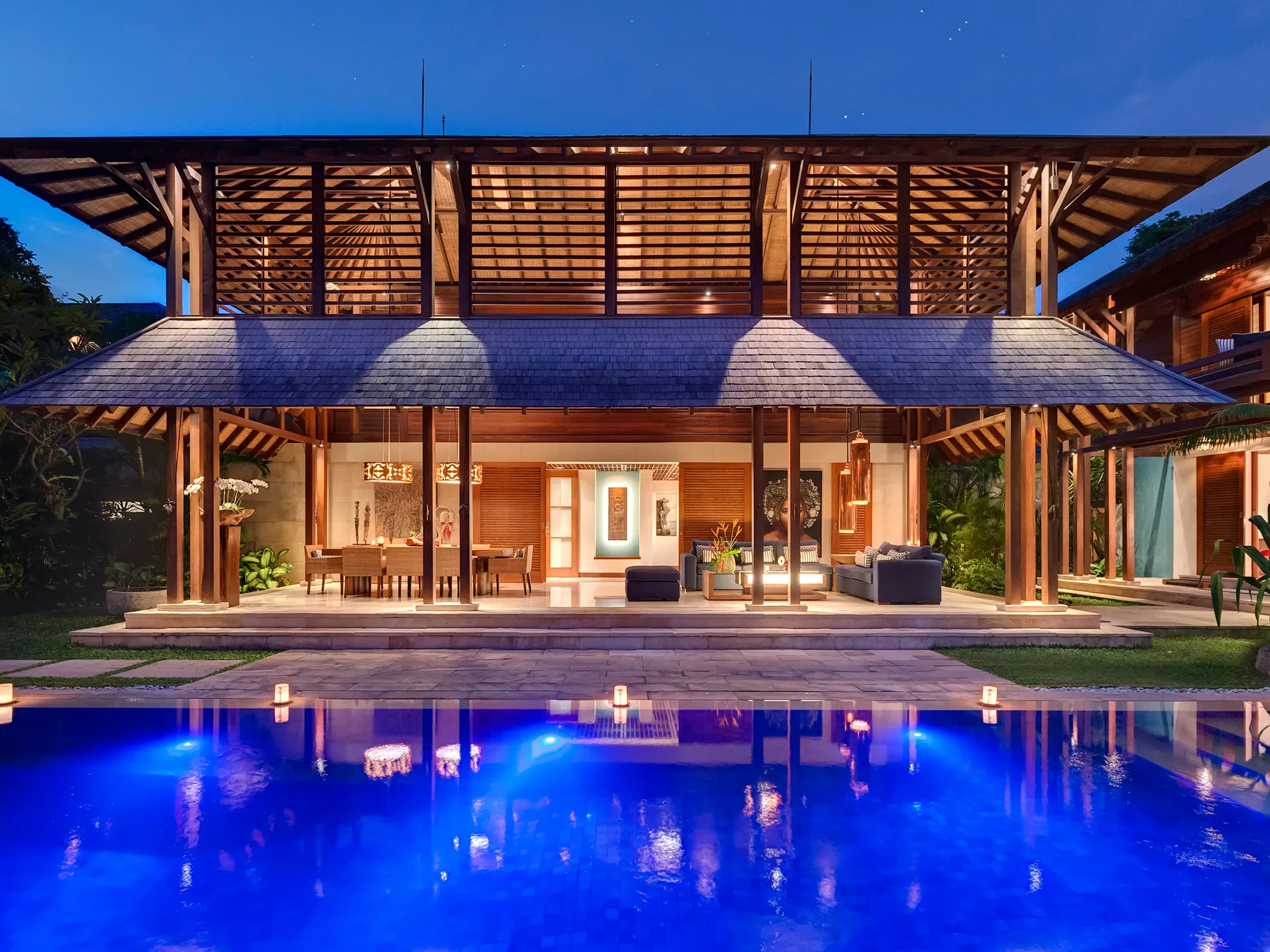 Villa Windu Sari - The living and dining pavilion