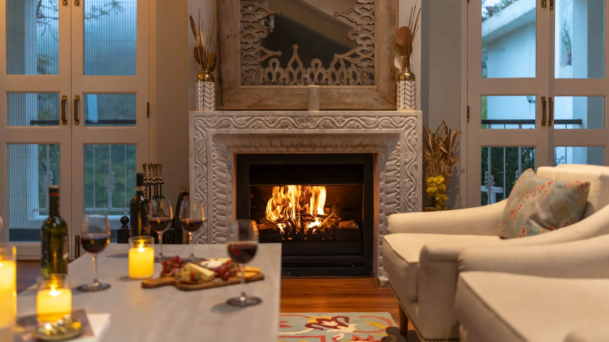 Indoor Bonfire | Private villa | Villa Aikyam