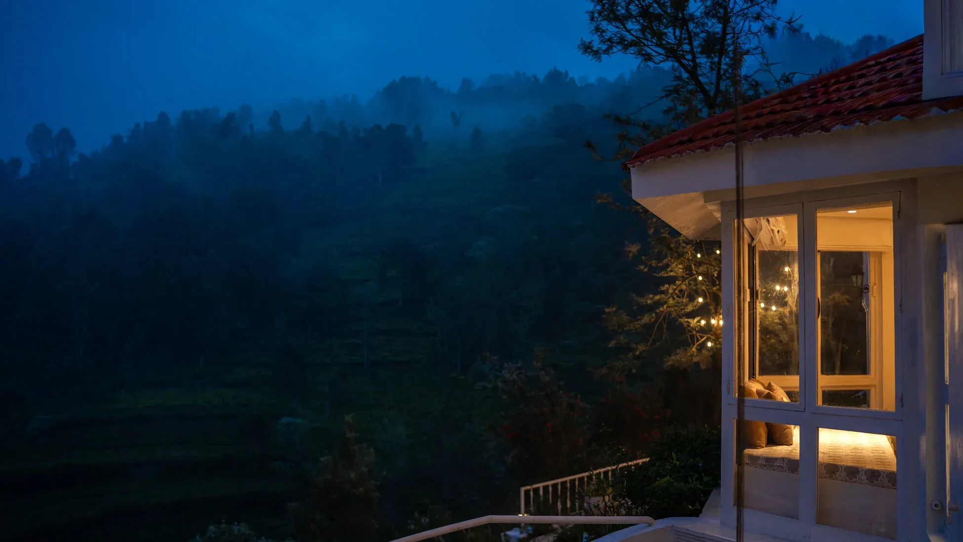 Evening Facade | Private villa | Villa Aikyam