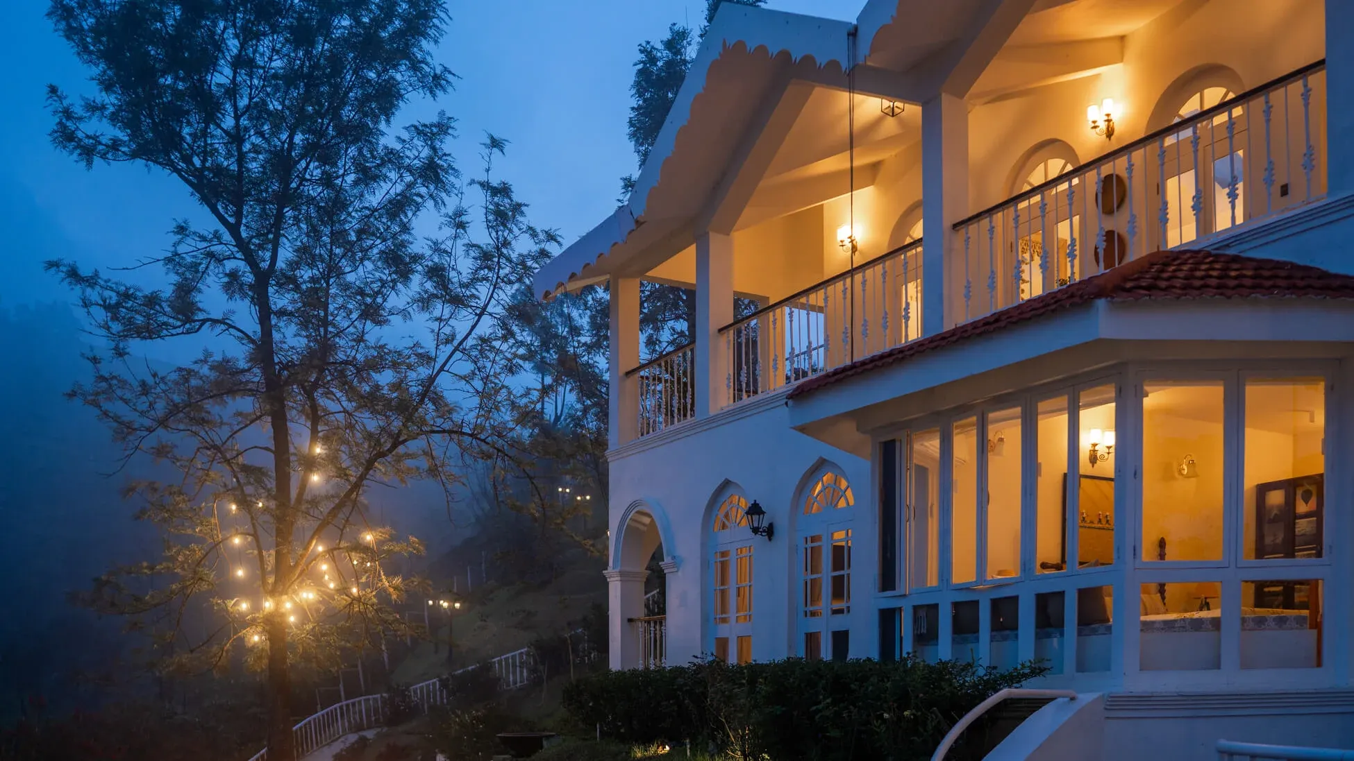 Evening Facade | Private villa | Villa Aikyam