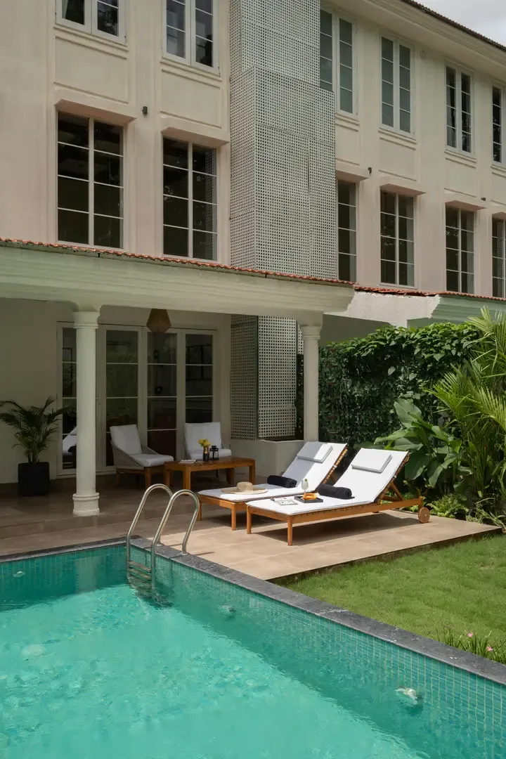 Poolside Lounging | Alvora Villa 1B, Goa