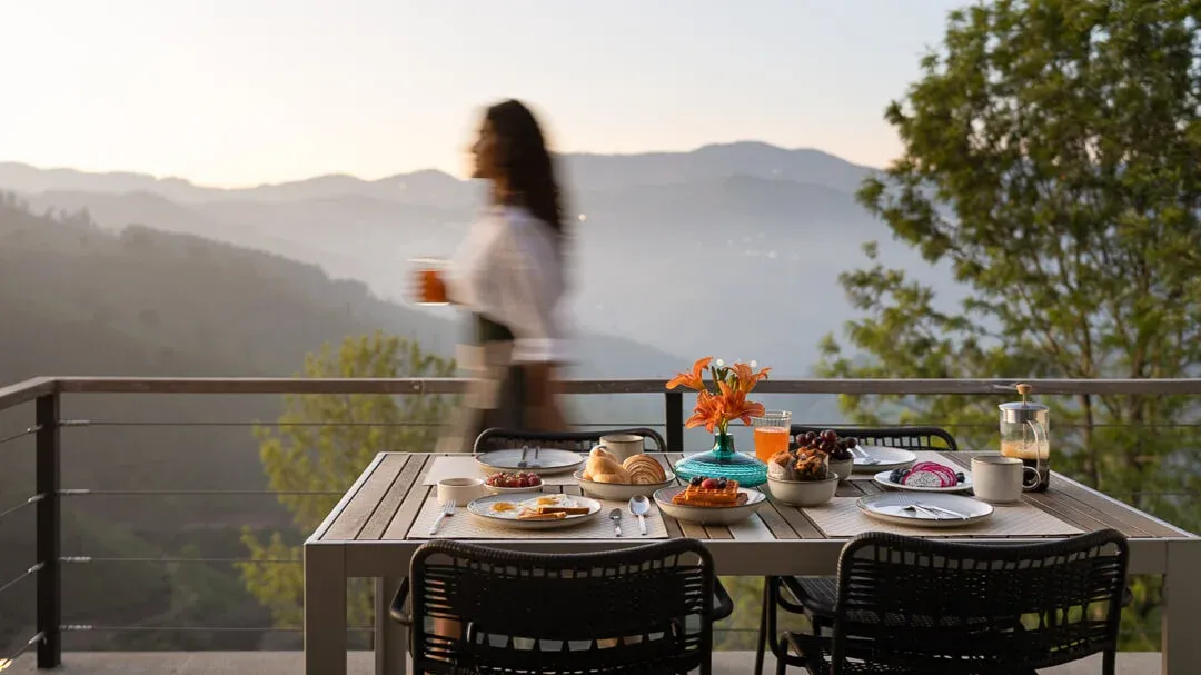 Bedroom 3 Balcony | Breakfast Spread Villa 12A | Amani Nature Retreat Coonoor