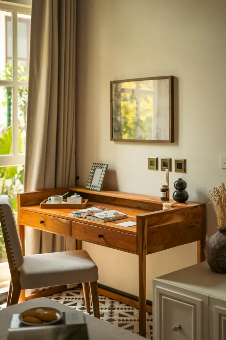 Bedroom with Study | Amora Villa B | Goa