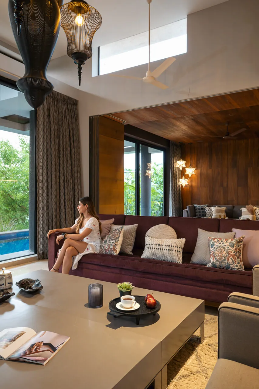 Living Area | Ground Floor - Bamboo Breeze by Lohono Stays