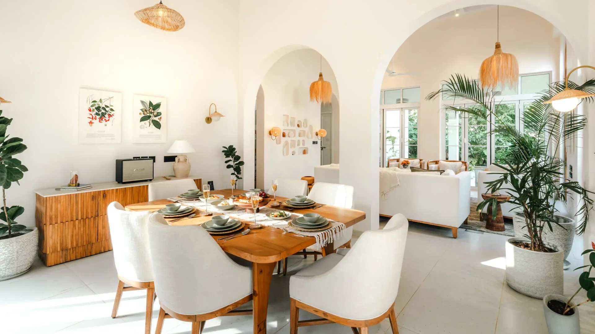 Living Area & Dining Area | Beleza Villa D by Lohono Stays