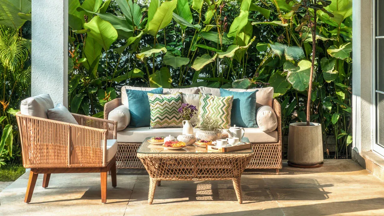 Outdoor Seating Area | Calisto Villa C by Lohono Stays