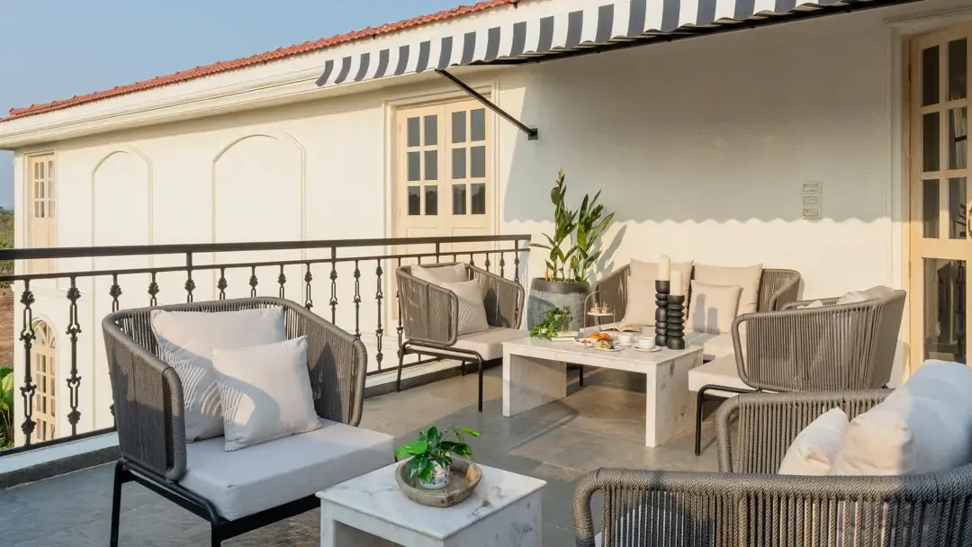 Terrace Seating Area | Enia Villa D, Goa