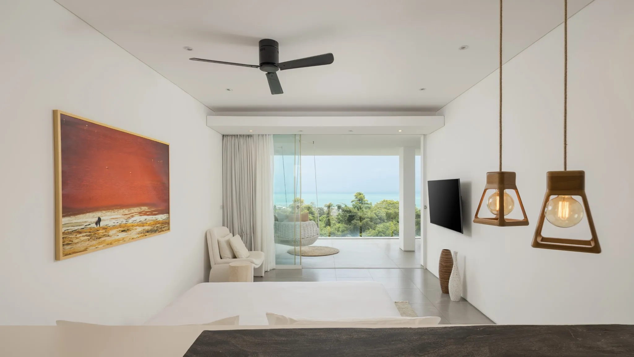 Golden Lotus - The Flourish Villa - Relaxing bedroom 1 with fantastic views