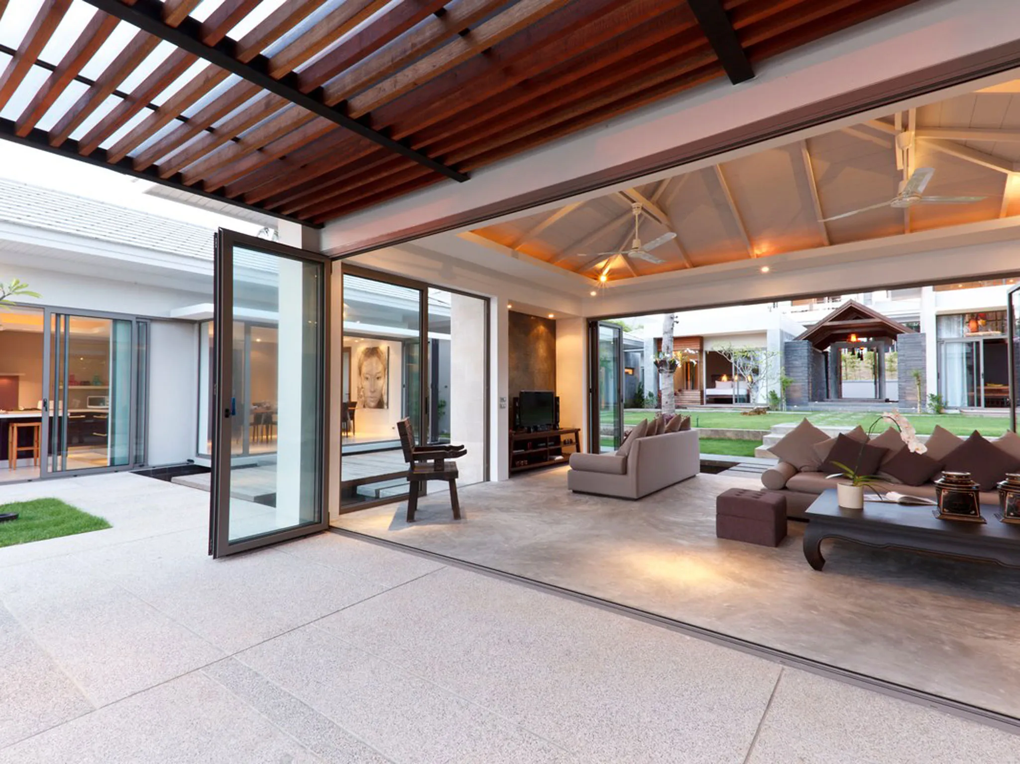 Inasia - Villa living and entertainment area