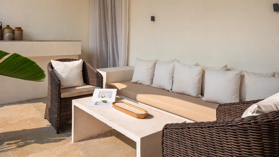 Outdoor Seating Area | Mila Villa 5 by Lohono Stay