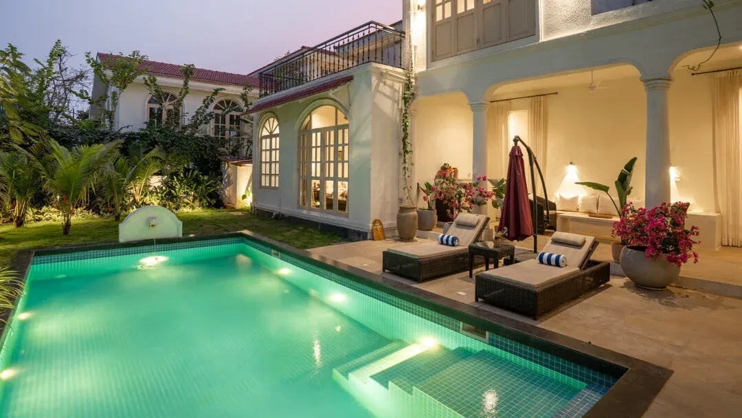 Evening Pool Views | Mila Villa 5 by Lohono Stay