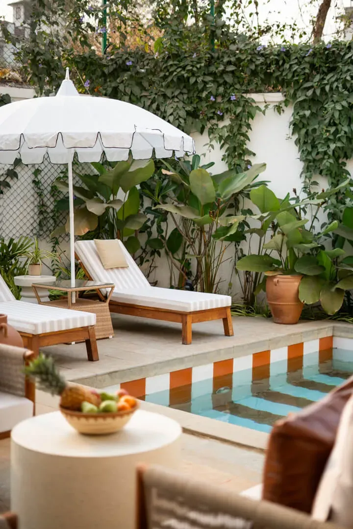 Poolside Seating Area | Mila Villa 6, Goa by Lohono Stays