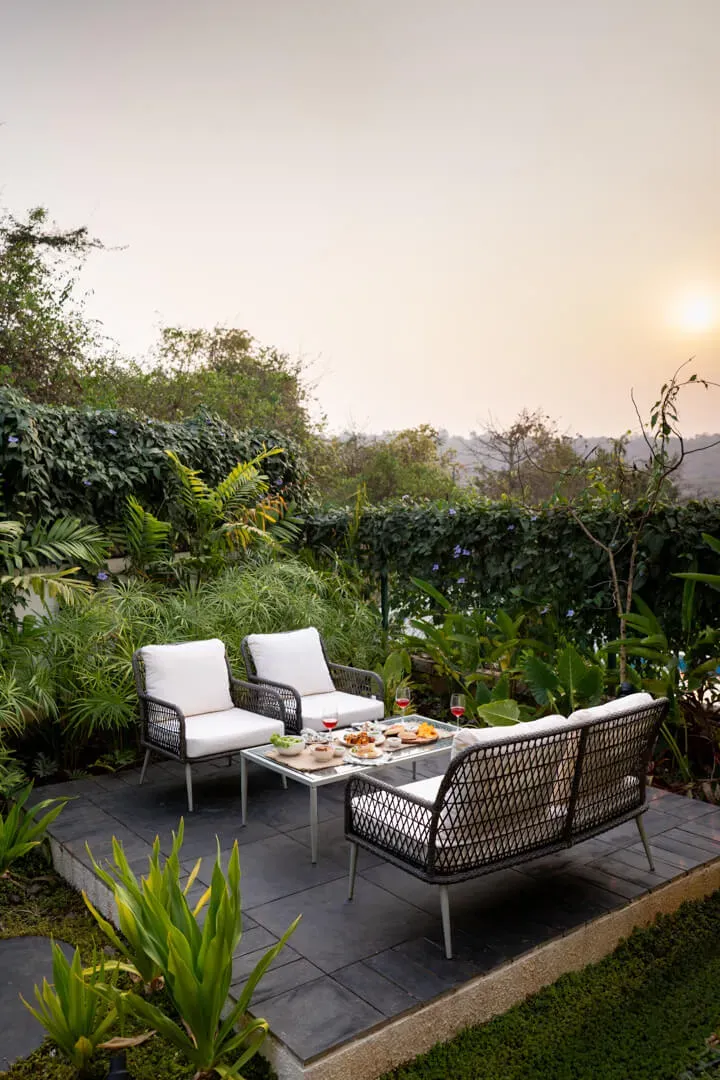 Outdoor Seating Area | Mila Villa 6, Goa by Lohono Stays