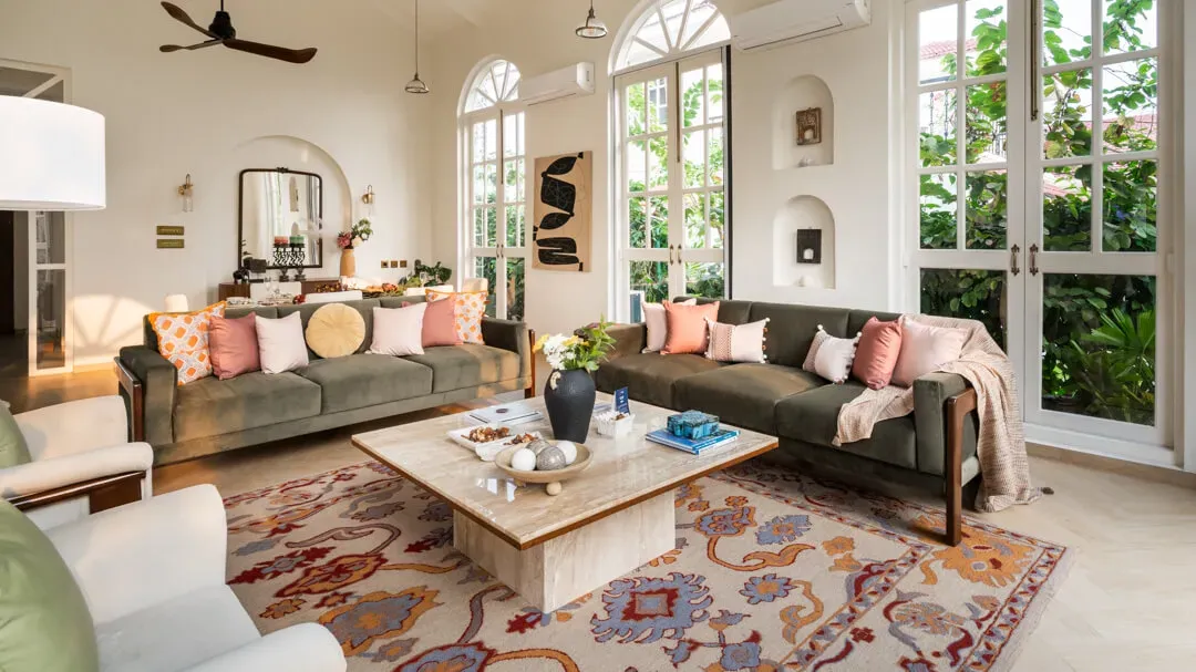 Living & Dining Area | Mila Villa 6, Goa by Lohono Stays