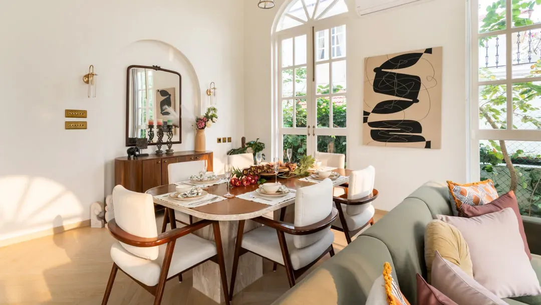 Living & Dining Area | Mila Villa 6, Goa by Lohono Stays