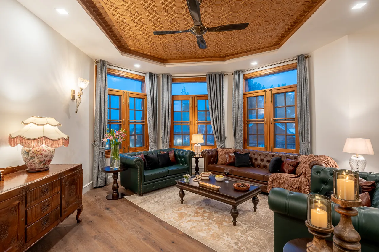 Living Area | First Floor - Noor, Srinagar by Lohono Stays