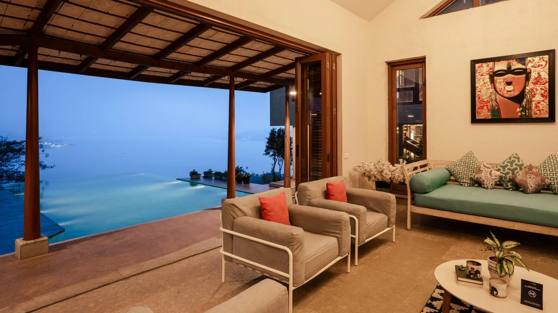 Villa views in Evening | Private Villas in Pawna
