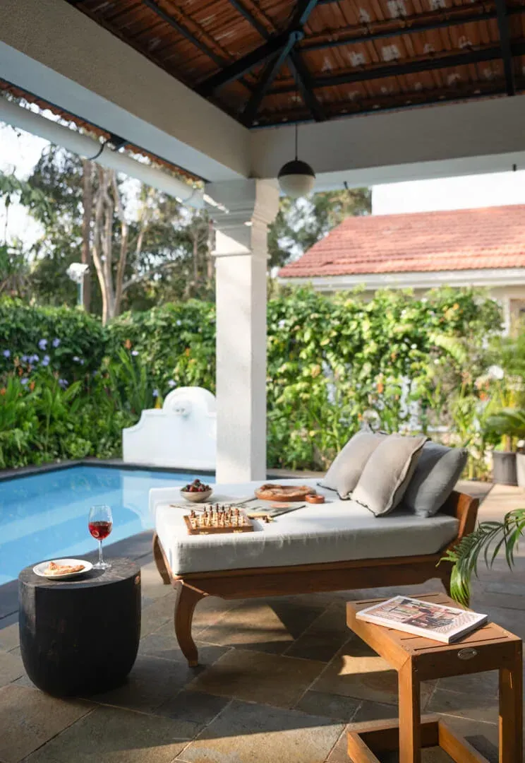 Private Poolside Area | Regato Villa D by Lohono Stays