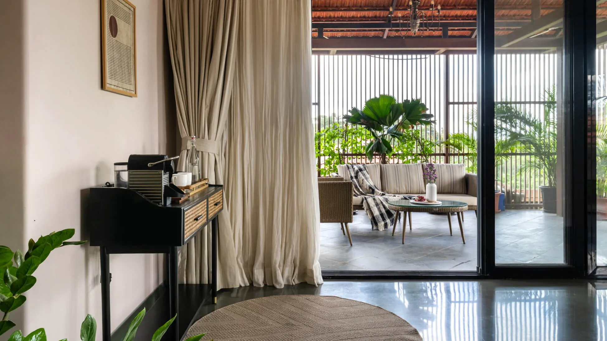 Master Bedroom Lounge Area | Rigveda Villa | Lonavala