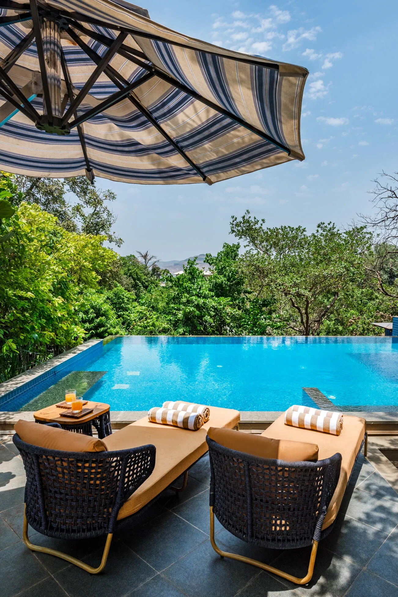 Poolside Seating Area | Rigveda Villa | Lonavala