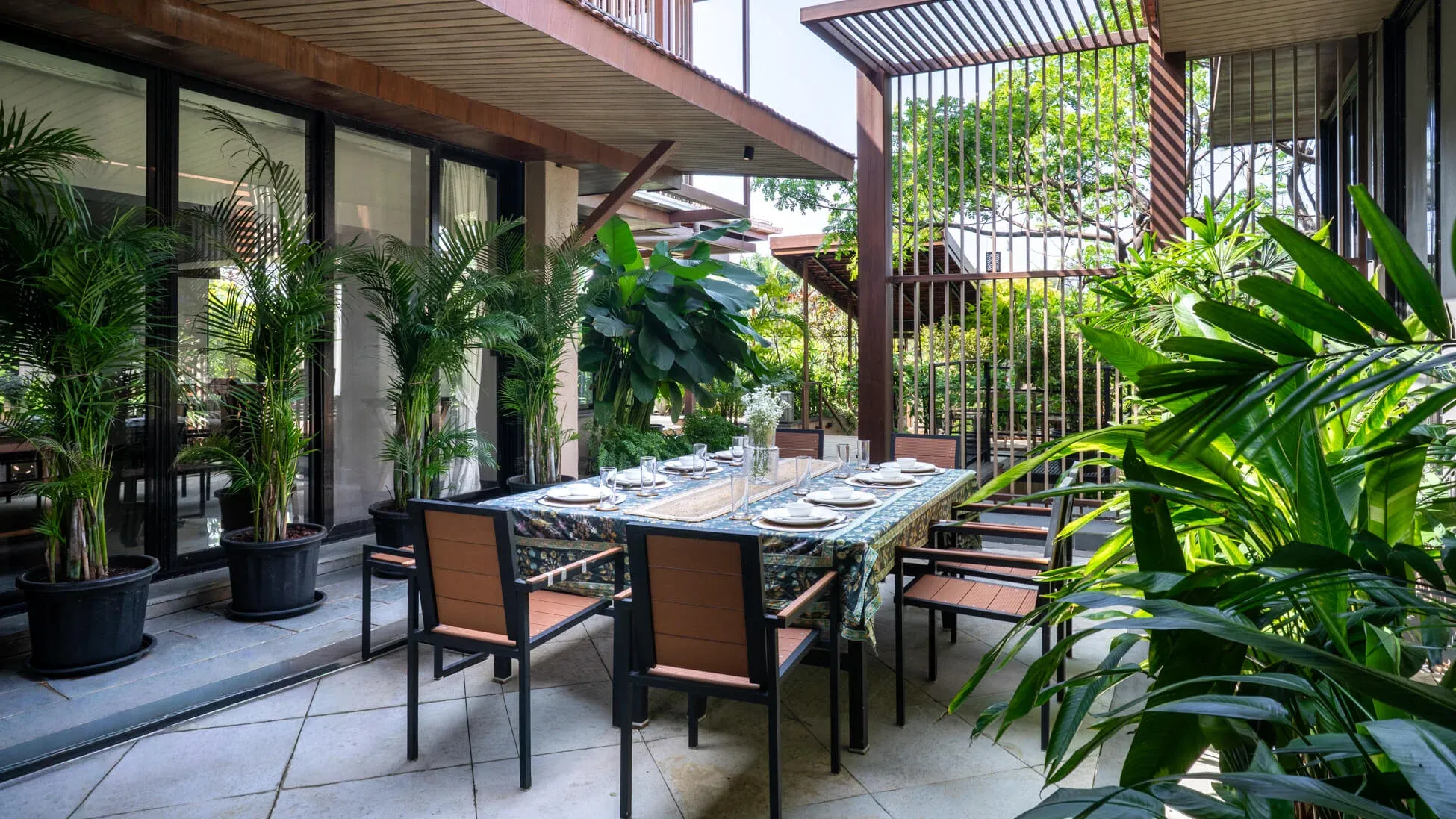Outdoor Dining Area | Rigveda Villa | Lonavala