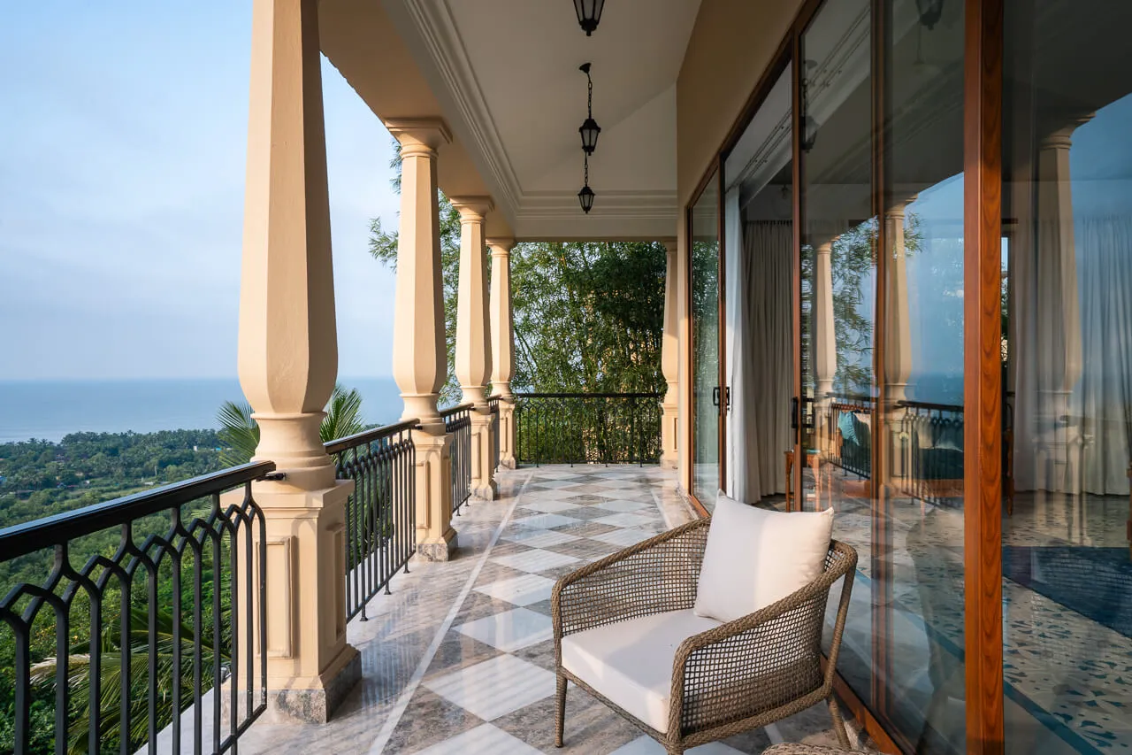 Sea View Balcony | Sacri Borod Hill 4 by Lohono Stays