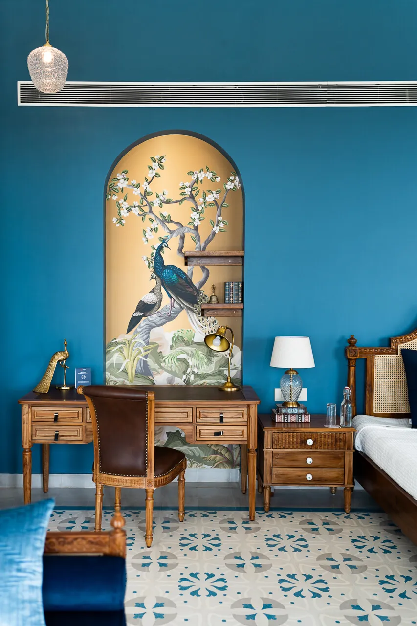 Bedroom 1 Study Table | Sacri Borod Hill 4 by Lohono Stays
