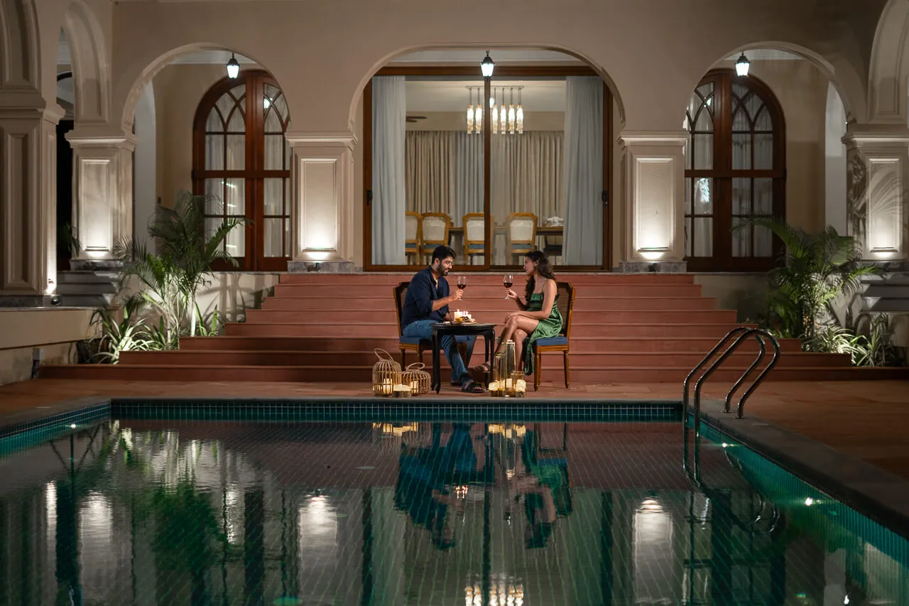 Poolside Dinner | Sacri Borod Hill 4 by Lohono Stays