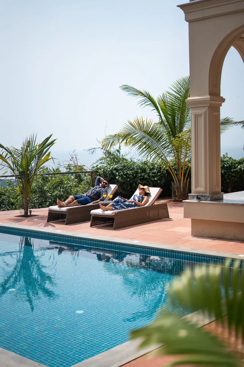 Poolside Loungers | Sacri Borod Hill 4 by Lohono Stays