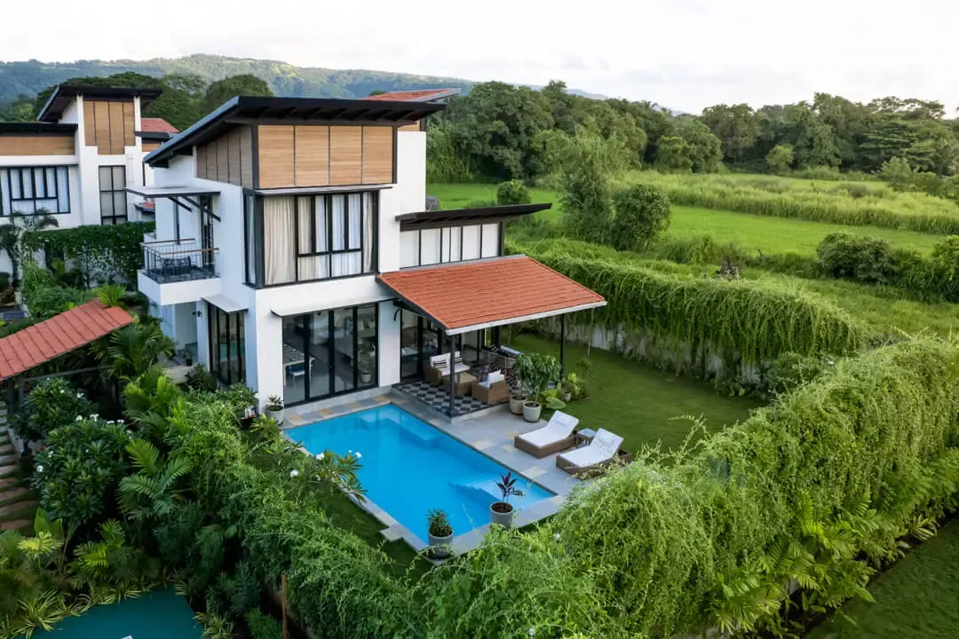 Aerial View | Siena Villa F by Lohono Stays