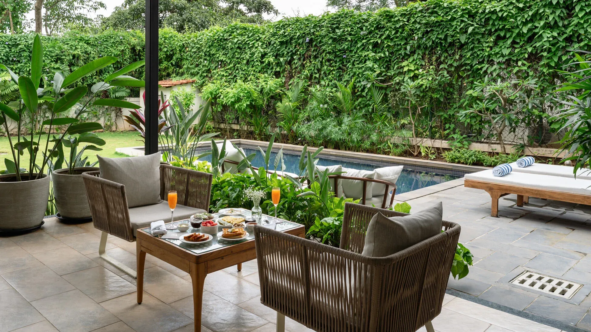 Outdoor seating area | Siena Villa B by Lohono Stays