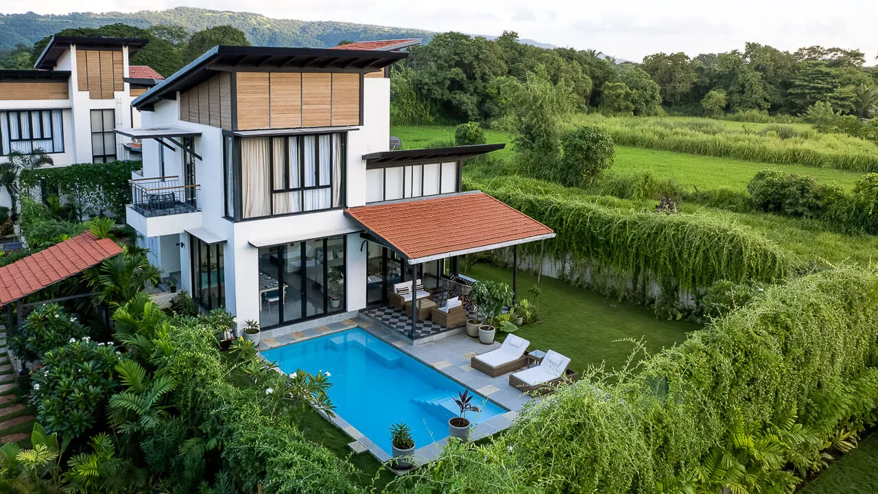 Aerial View | Siena Villa F by Lohono Stays