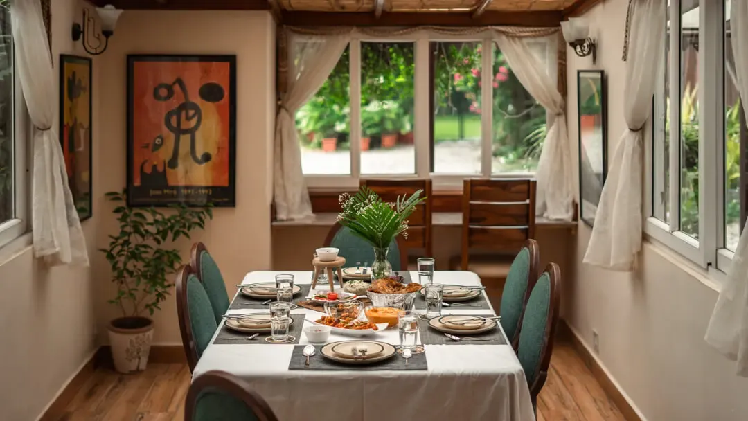 Indoor Dining Area | The Homestead | Jim Corbett