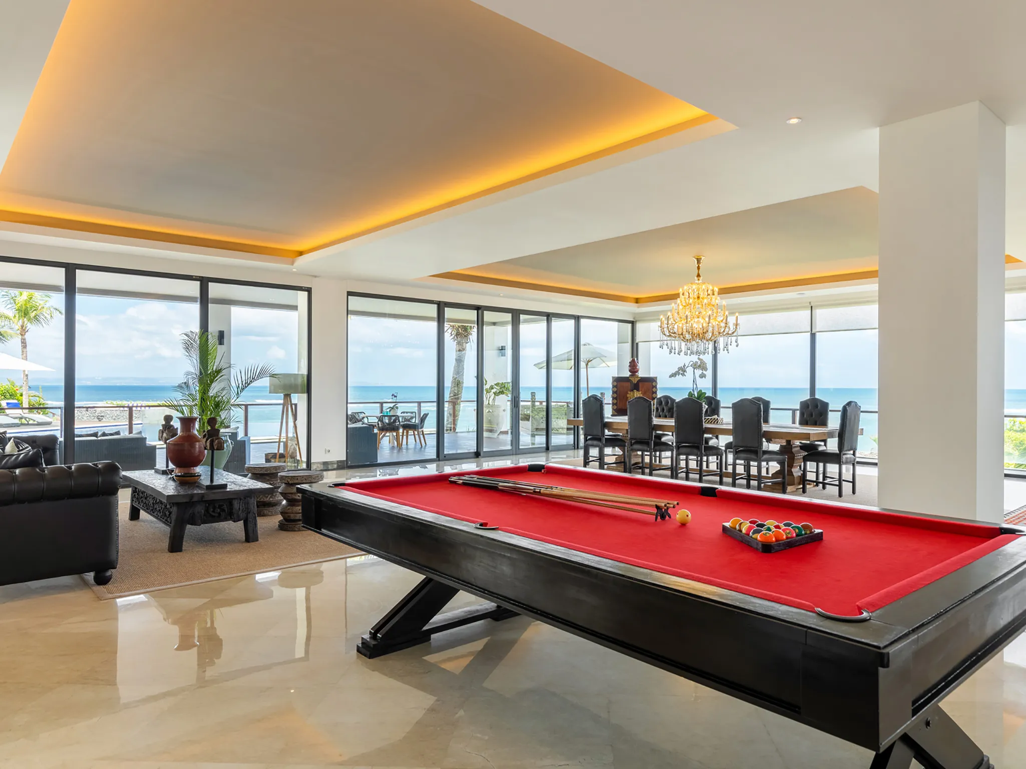 Tirtha Bayu Villa I - Pool table at the living