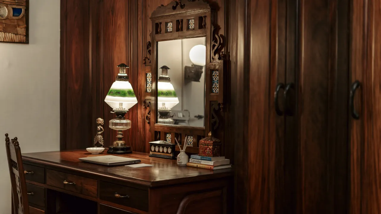 Bedroom 1 Study Table | Valora Estate by Lohono Stays