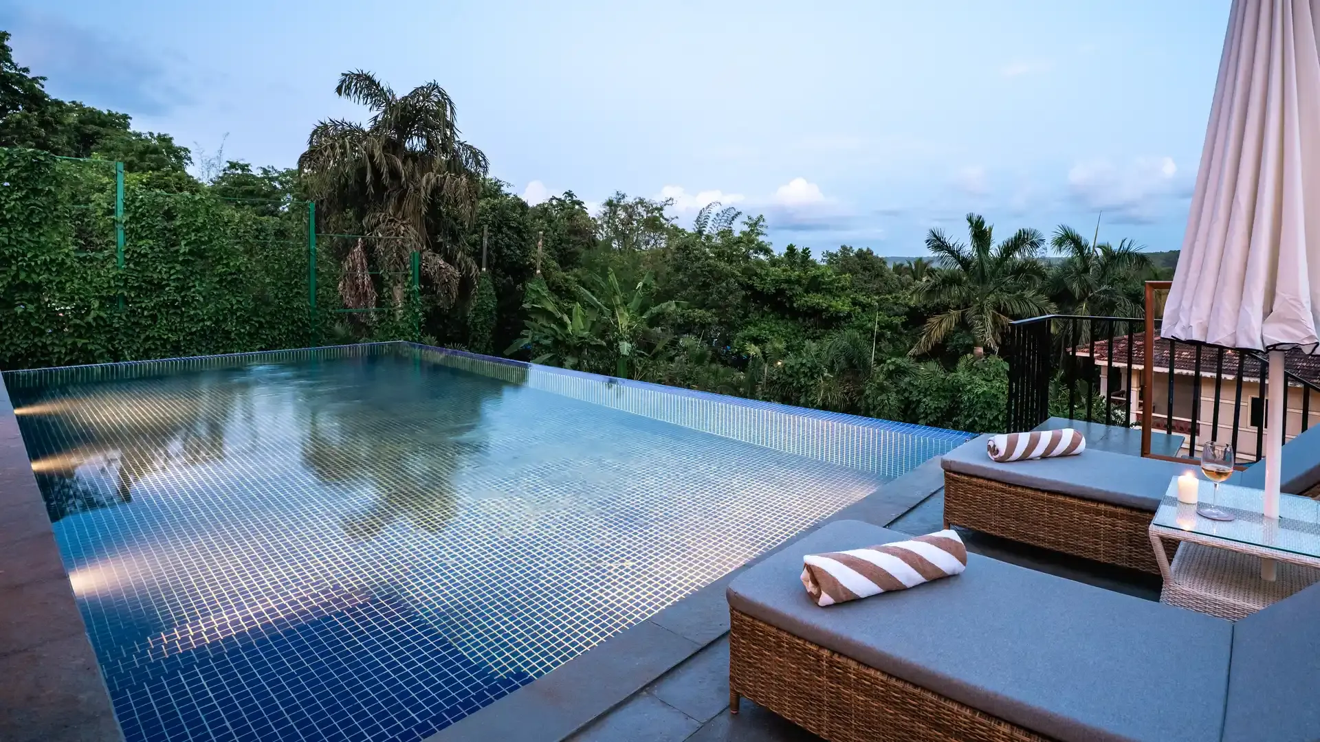 Evening Pool View | Azora Villa, Goa