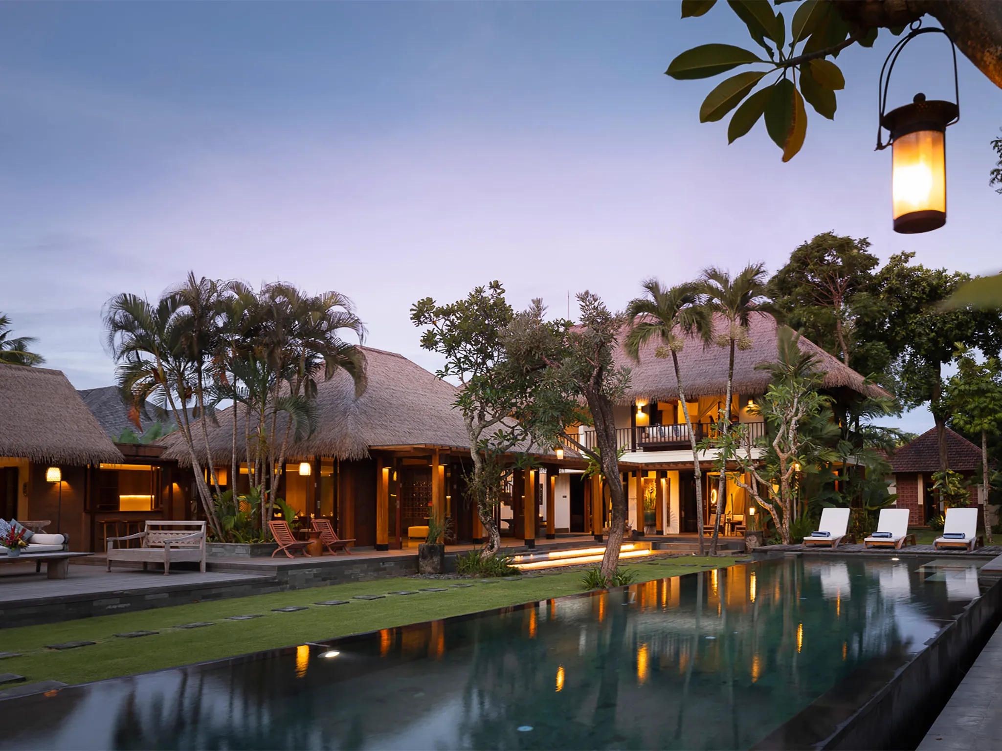 Villa Bangkuang - Villa at Dusk