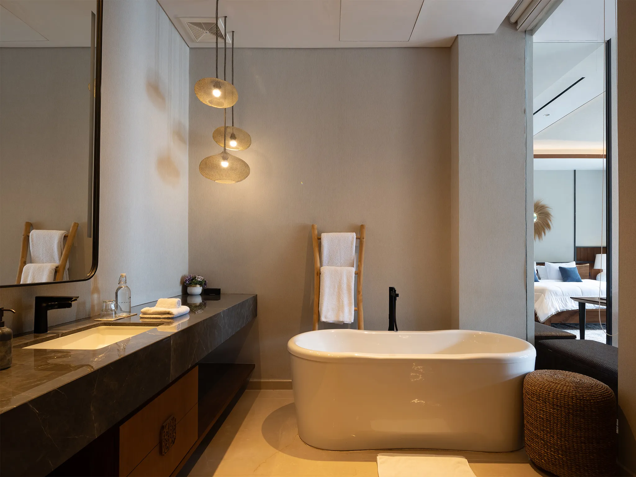 Villa BIE - Opulent bathrooms with freestanding bathtubs