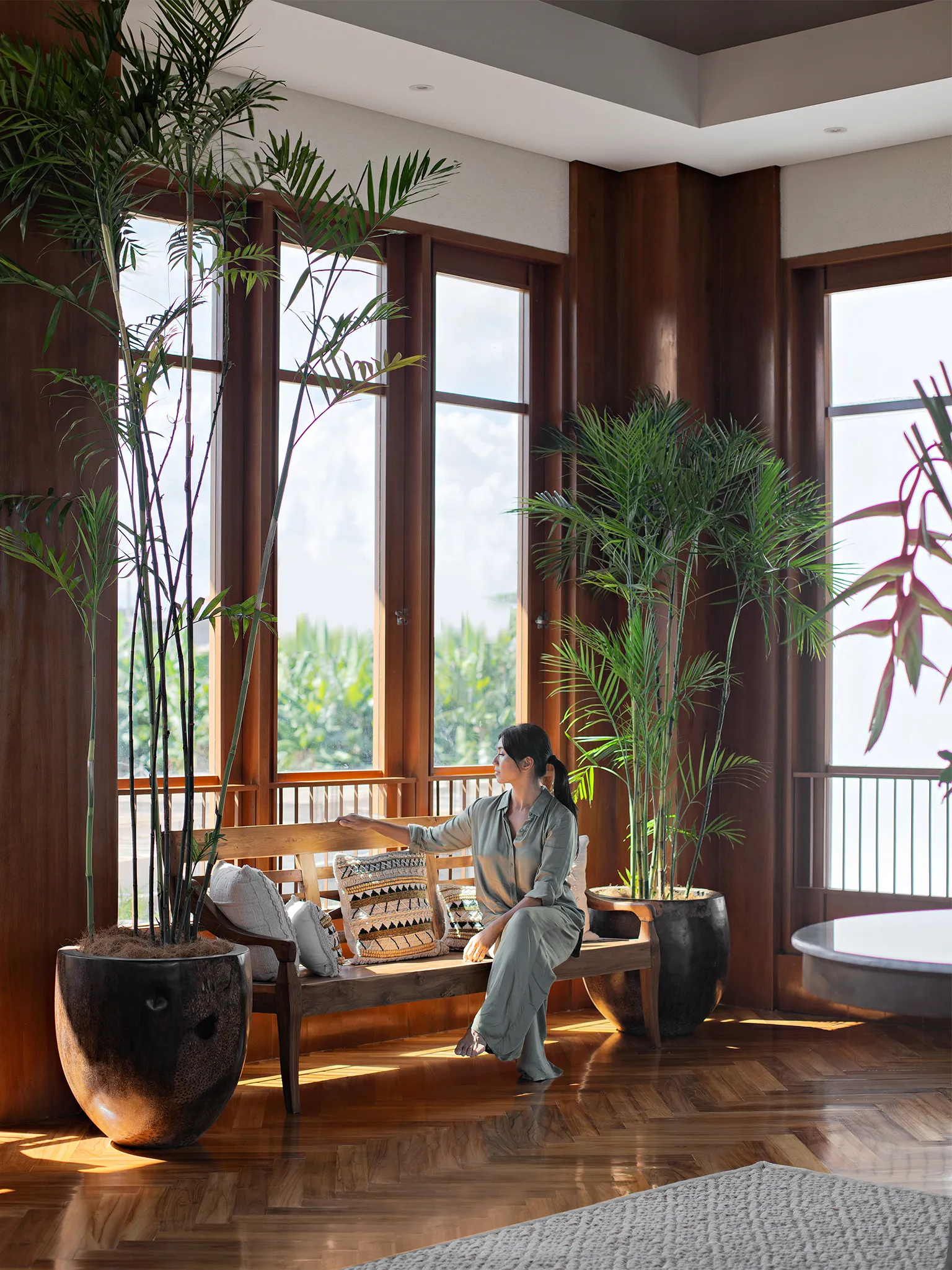 Villa Dhanika - Stunning rice field views from the entrance foyer