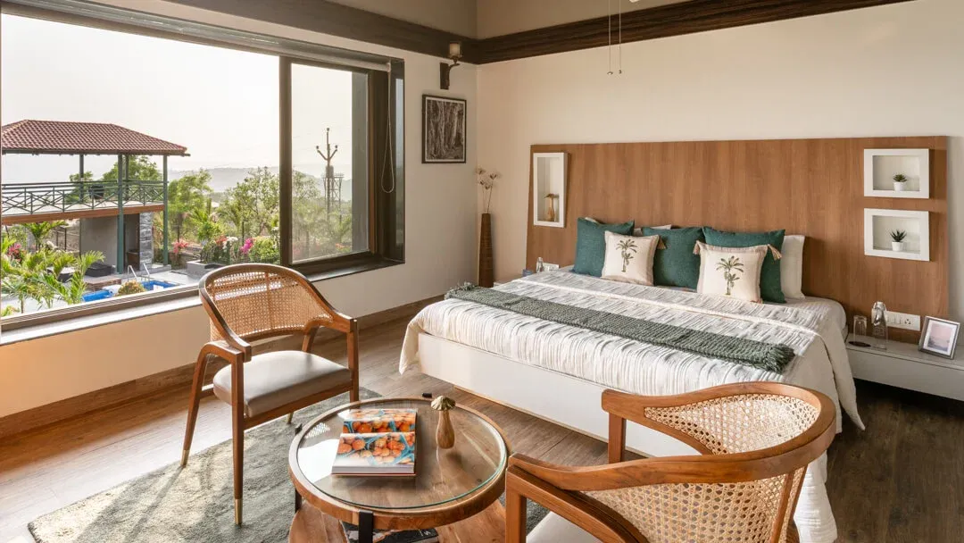 Bedroom with Views | Villa Myst | Lonavala