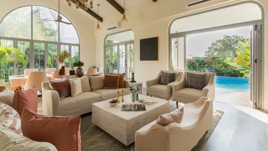 Living Area | Vitalda Serenity Villa, Goa